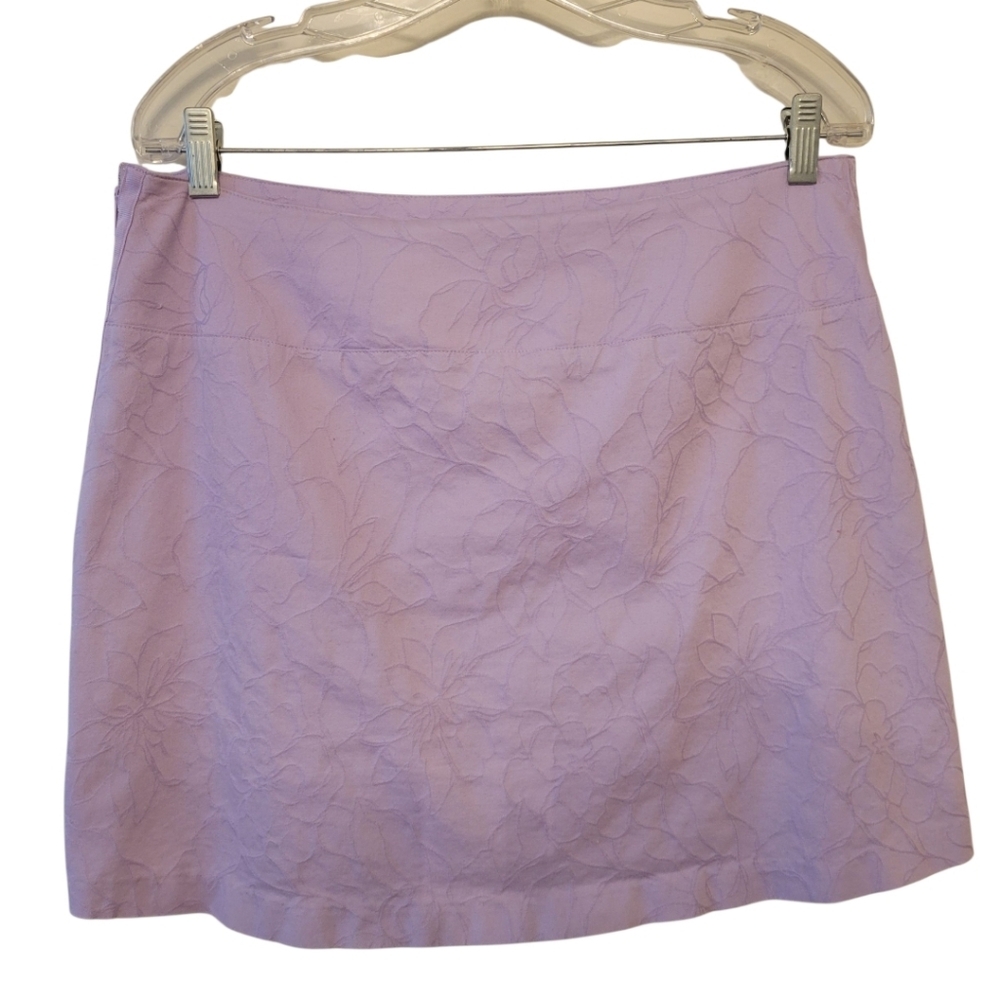 Lady Hogan Lavender‎ Floral Pattern Cotton Skort Size 12